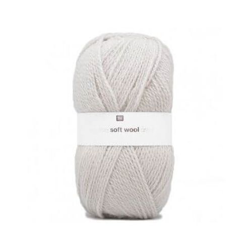 Fil De Laine À Tricoter Creative Soft Wool Aran - 100gr - Rico Design 02 Ecru