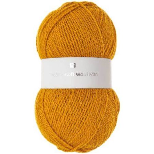Fil De Laine À Tricoter Creative Soft Wool Aran - 100gr - Rico Design 28 Jaune