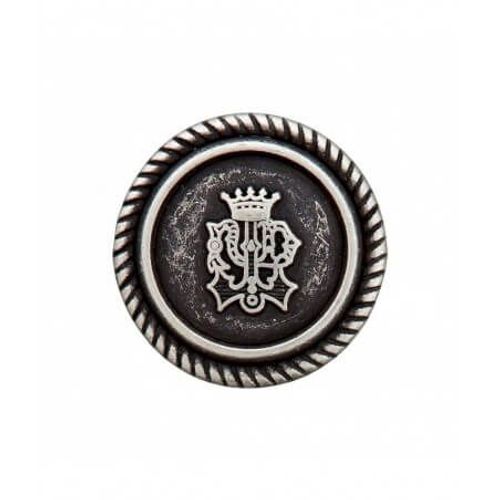 Boutons Métal Armoirie À Queue 20mm X2 - Prym Argent Vieilli Gris