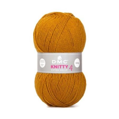 Fil À Tricoter Knitty 4 - 50gr - Dmc 766 Jaune Moutarde