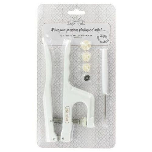 Coffret Pressions Plastique Babysnap + Pince - Com'1 Idée Multicolore