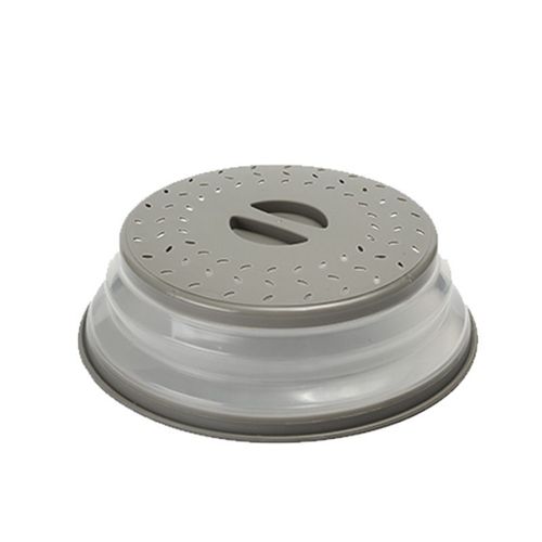 Cloche Micro Onde Pliable, 3pcs Couvercle Micro Ondes Passoire Retractable, Panier de iltre avec Trous de Vapeur pour Fruits et légumes, (Gris?3pcs)