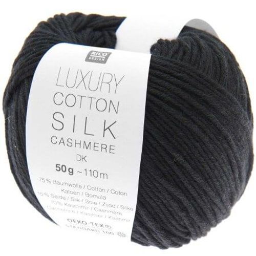 Fil Exceptionnel Luxury Cotton Silk Cashmere Dk - Rico Design 06 Noir