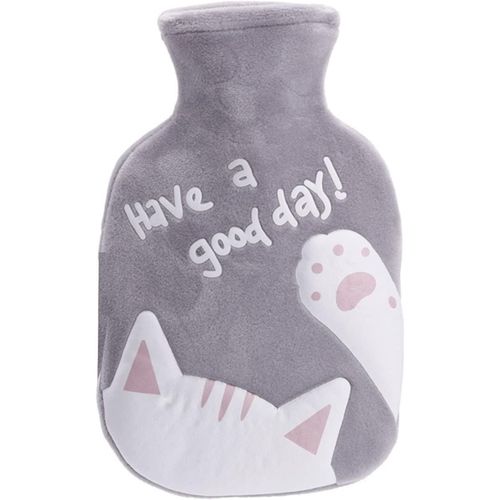 Bouteille Eau Chaude Avec Housse Bouillotte Tricot Bouillotte Amovible Lavable Bouteille D'eau Chaude Encaoutchouc Housse Tricotée Pour Garder Les Mains Chaud Cadeau Chaleur Pour Cou Dos Ventre Taille