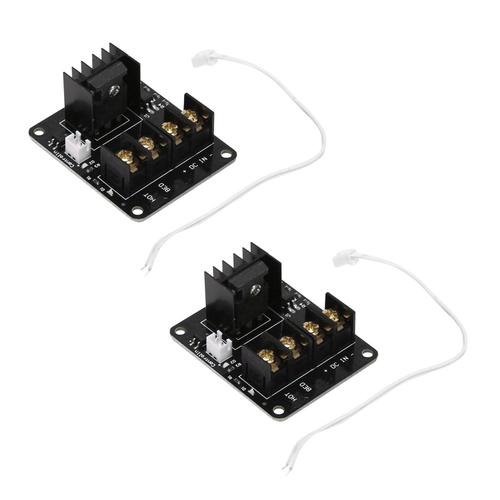 2X 3D Module D'Extension Mosfet pour Hotbed D'Imprimante 2 Broches Anet A8 A6 A2 Compatible Noir