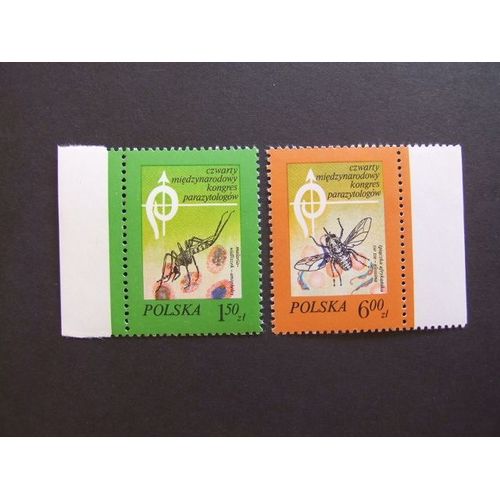 6 Polonia Pologne Polska 1992 Congrès De Parasitologie Yvert 2392 / 2393 Mnh