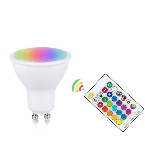 Ampoule Led Chaude, Projecteurs À Intensité Variable 10w Rvb 3000k, Ampoule À Changement De Couleur Avec Télécommande, 16 Couleurs, Pour Chambre À Coucher, Projecteur De Fête