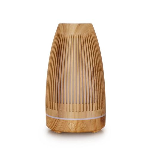 Diffuseur d'arômes Atomiseur de pulvérisation à deux étages Grain de bois clair Lumière colorée 5V Veilleuse colorée atmosphérique Humidificateur domestique 5V Diffuseur d'arômes de grain de bois USB Diffuseur d'huiles essentielles