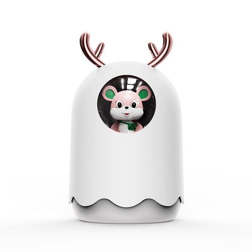 Humidificateur silencieux portable, mini humidificateur d'air 300 ml, humidificateur bébé, humidificateur d'air silencieux, humidificateur silencieux portable USB pour bureau à domicile (blanc)