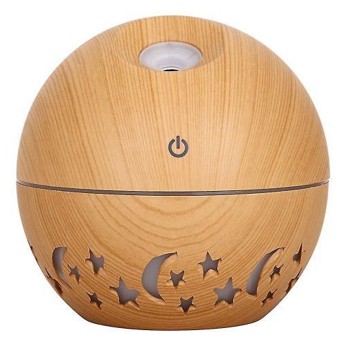 Accueil Mini Diffuseur D'huiles Essentielles, Lampe 7 Couleurs, (Bois Clair) 