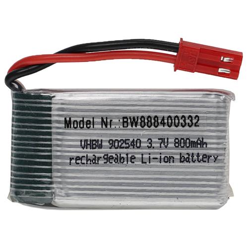 Vhbw Batterie Compatible Avec Bec Connecteur Pour Modéle Rc Par Ex. Voiture De Course Avion (800mah, 3,7v, Li-Polymère, 45 X 25 X 10 Mm)-Vhbw