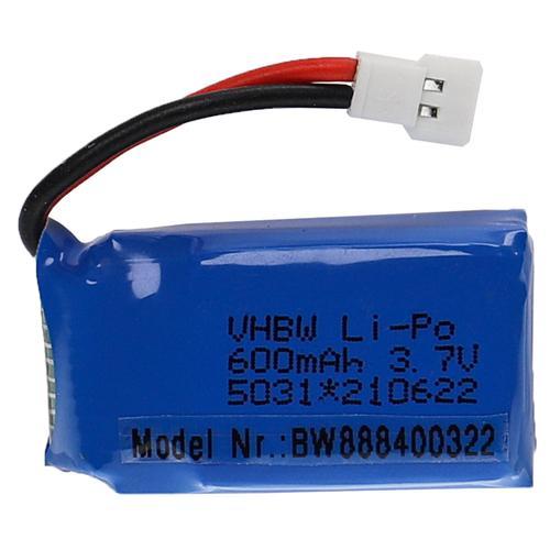 Vhbw Batterie Compatible Avec Xh 2.54 2p Connecteur Pour Modéle Rc Par Ex. Voiture De Course Avion (600mah, 3,7v, Li-Polymère, 32 X 20 X 16 Mm)-Vhbw