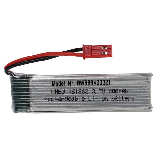 Vhbw Batterie Compatible Avec Bec Connecteur Pour Modéle Rc Par Ex. Voiture De Course Avion (600mah, 3,7v, Li-Polymère, 65 X 17 X 8 Mm)-Vhbw