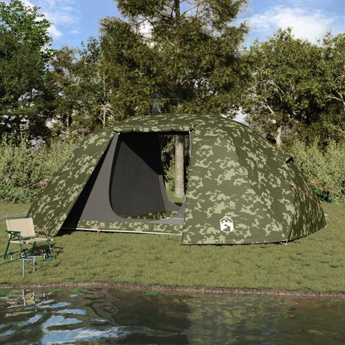 Vidaxl Tente De Pêche 7 Personnes Camouflage Imperméable