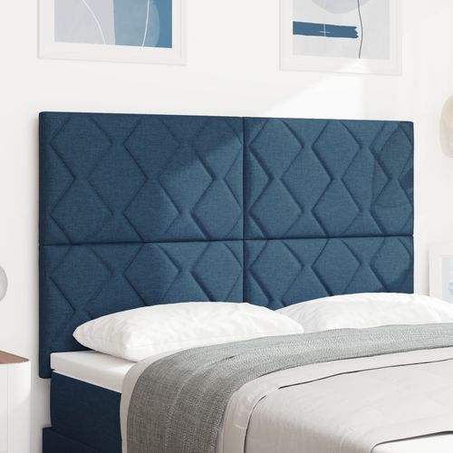 Tête De Lit Vidaxl Design De Blocs En Diamant Bleu 144 Cm En Tissu, Tête De Lit Vidaxl Design De Blocs En Diamant Bleu 140 Cm En Tissu