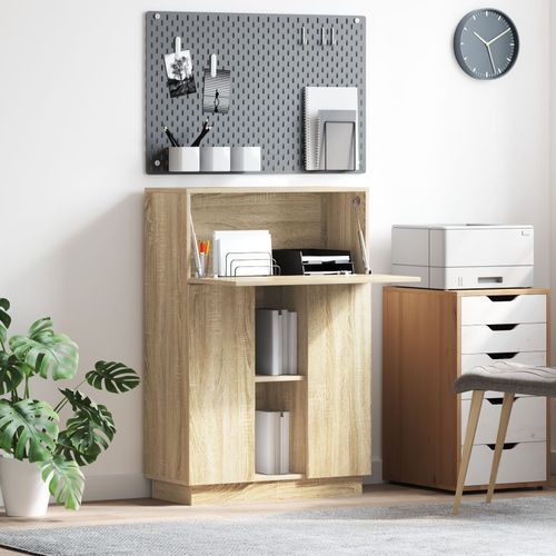 Vidaxl Bureau D'ordi En Chêne Sonoma Chêne Sonoma Panneau De Particules