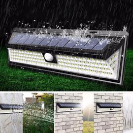 Acheter Lampe solaire d'extérieur à 333 LED avec capteur de mouvement,  projecteur puissant, énergie solaire, étanche, décoration murale extérieure  de jardin