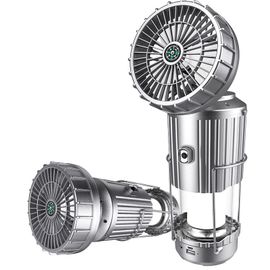 Lumières De Camping Solaires, Ventilateur De Tente, Lanterne De Camping, Ventilateur Et Lumière 2 En 1 Habillage De L'urgence Horloge Rechargeable Lantern Tents Batterre Fan De Bureau Fan De Bureau Pour L'ouragan Office Office Travel Car Rv