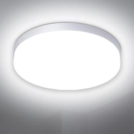 Plafonnier LED avec détecteur de mouvement Blanc Froid 6000K Rond Ø28,5cm Plafonnier  Salle de Bain Etanche IP54 Pour Salle de Bain Chambre Salon