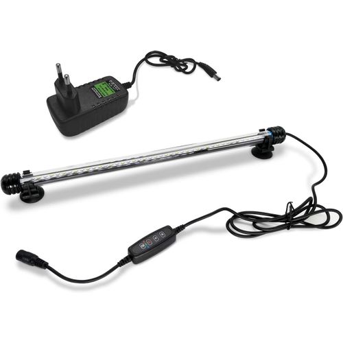 Aquarium Light Underwater, Barre Led Submersible Lampe De Poisson De Couleur Bleu Blanc Étanche Avec Contrôle Et Minuterie Pour Fish Tank, 28 Cm, 6w