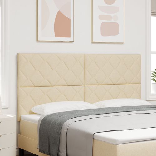 Vidaxl Tête De Lit Design Blocs Diamants Crème 180 Cm Tissu