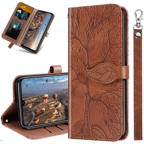 Coque Pour Samsung Galaxy Note 20 Ultra Rabat Etui, Samsung Note 20 Ultra Protection Housse En Cuir Pu, Coques Portefeuille Pour Samsung Galaxy Note20 Ultra 4g/ 5g. Rx2 Tree Brown