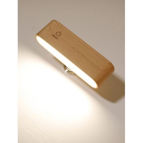 Base lumineuse rectangulaire en bois, lumière blanche à base en bois, lampe  de support rotative à base de lumière à led en bois