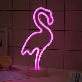 Enseigne Lumineuse Au Néon Led Décoration Murale Veilleuse Usb/Néon À Piles Pour Noël Anniversaire Cadeau Fête Enfants Salon Décoration De Mariage (Flamant)