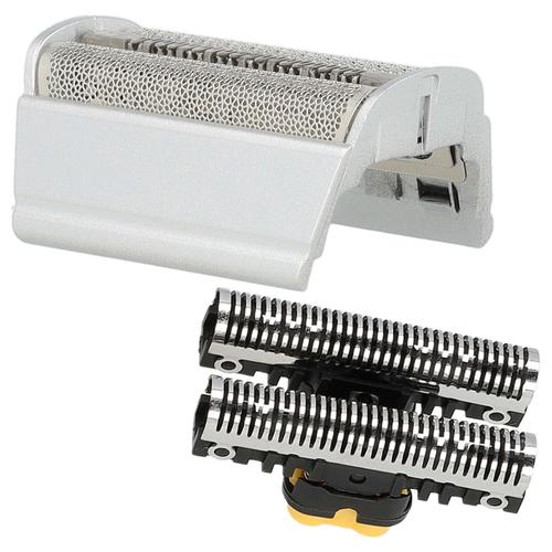 vhbw Set de têtes de rasoir électrique compatible avec Braun Flex XP/XP II 5612, 5613, 5614, grille + couteaux, noir/argenté