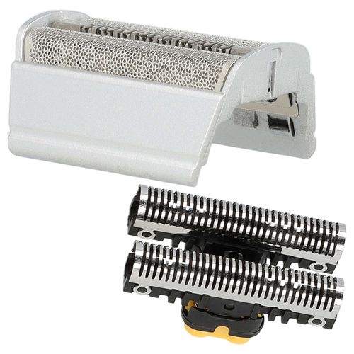 vhbw Set de têtes de rasoir électrique compatible avec Braun Flex XP/XP II 5715, 5716, 5719, grille + couteaux, noir/argenté