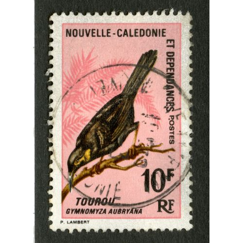 Timbre Oblitéré Nouvelle Calédonie Et Dépendances, Tourou, Gymnomyza Aubryana, 10 F, Postes, Rf