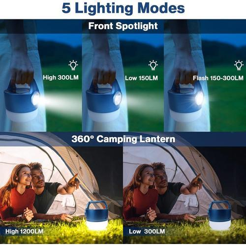 USB ou solaire rechargeable LED Lanterne Camping Lampe Imperméable à l'eau  Portable Hanging Torch pour Camping, Lecture, Bricolage, Urgence, Garage,  Grotte