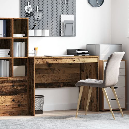 Vidaxl Bureau D'écriture Rustique Bois Ancien Bois Massif 100 X 50 X 76 Cm
