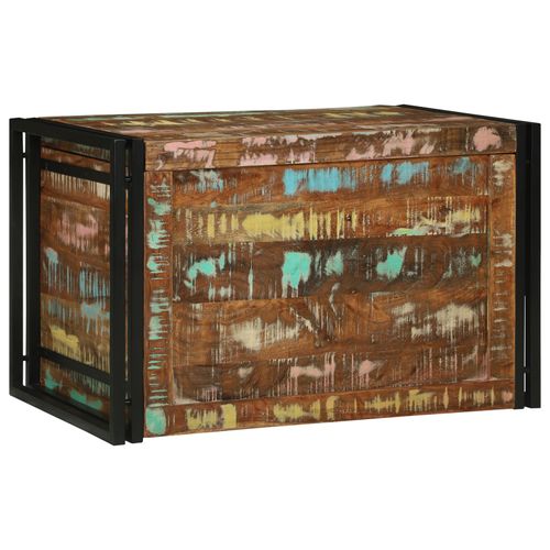 Vidaxl Coffre De Rangement Multicolore 80x50x50 Cm En Bois Récupéré