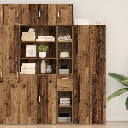 Meuble De Rangement Vidaxl Bois Ancien 30x42,5x225 Cm Bois Reconstitué, Armoire Murale Vidaxl Bois Ancien 30x42,5x40 Cm Bois Reconstitué, Haute Armoire Vidaxl Bois Ancien 30x42,5x185 Cm Bois Reconstitué