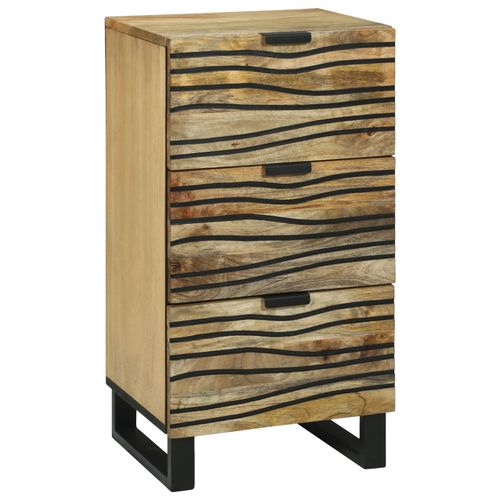 Vidaxl Buffet 40x33,5x75 Cm En Bois Massif De Manguier Et En Bois Reconstitué