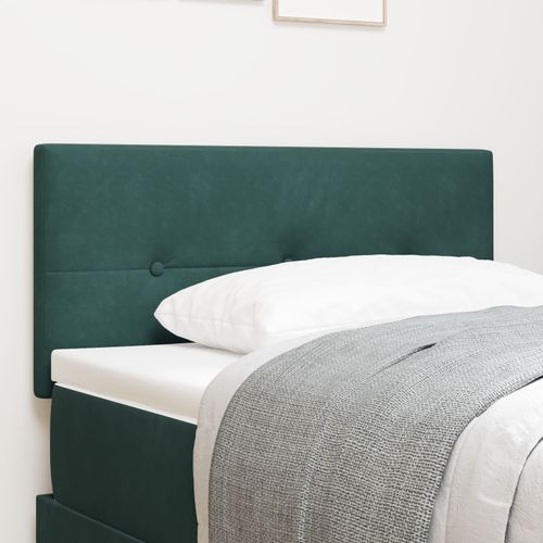 Tête De Lit Vidaxl Capitonnée Vert Foncé 100 Cm En Velours
