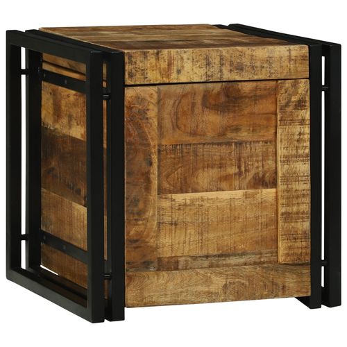 Vidaxl Coffre De Rangement 40x40x40 Cm En Bois De Manguier Massif