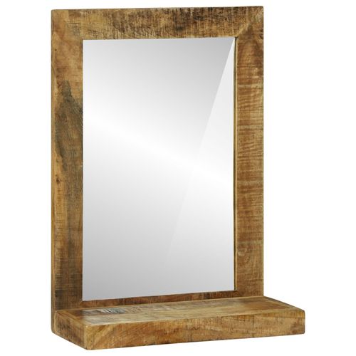 vidaXL Miroir de Salle de Bain 50x22x70 cm en Bois Massif de Manguier Rugueux