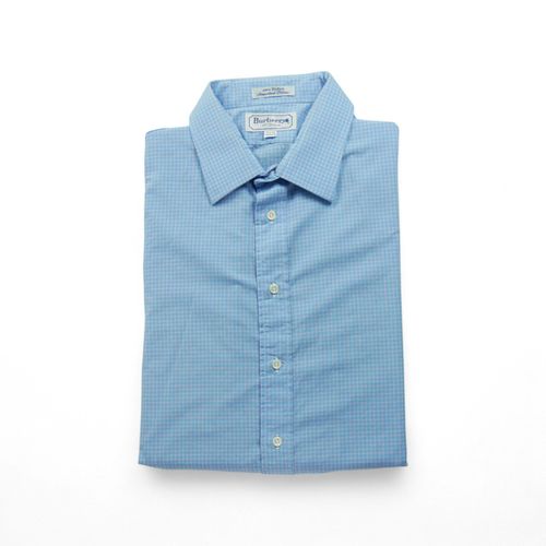 Reconditionné - Chemise Classique Homme À Carreaux - Taille Xl - Homme - Bleu Clair