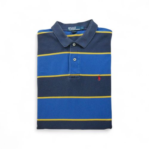 Reconditionné - Polo Manches Longues Homme Bleu - Taille L - Homme - Bleu