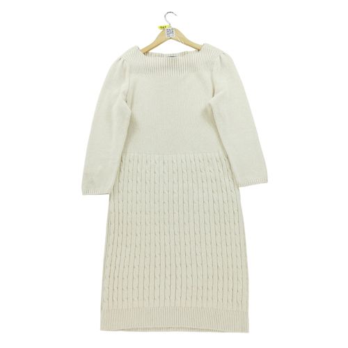 Reconditionné - Robe Femme En Maille Torsadée Beige - Taille Xl - Femme - Beige