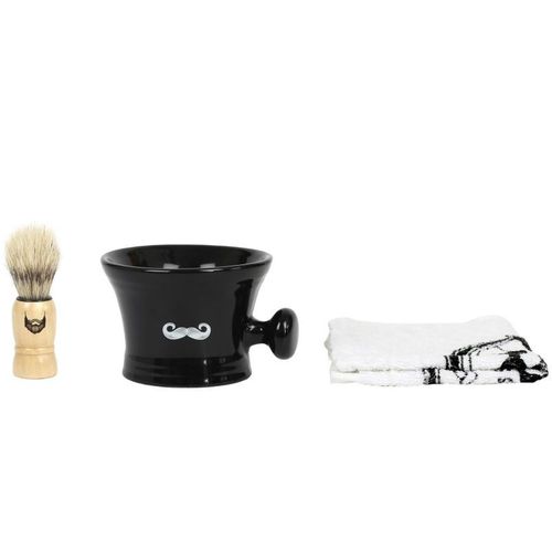 Paris Prix - Coffret Entretien Barbe "3 Accessoires" 10cm Noir