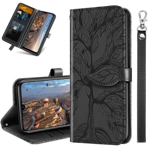 Coque Pour Huawei P Smart 2020 Rabat Etui, Huawei P Smart 2020 Protection Housse En Cuir Pu, Coques Portefeuille Pour Huawei P Smart 2020. Rx2 Tree Black