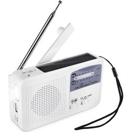 Acheter Radio portable de survie à manivelle AM ​​FM SOS, lampe de lecture  d'urgence, lampe de poche, charge solaire, batterie externe 5000mAh pour  téléphone