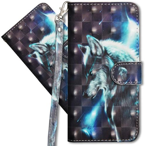 Oppo Find X2 Lite Etui A Rabat 3d Design Portefeuille Housse [Magnetique] [Fonction Stand] [Porte Carte] Pu Cuir Protection Coque Pour Oppo Find X2 Lite 5g. Yx Wolf
