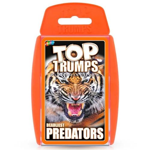 Deadliest Predators Jeu de Cartes Top Trumps