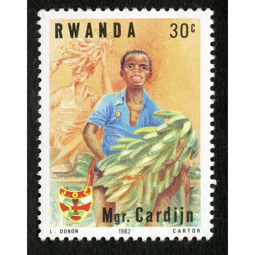 Timbre Non Oblitéré Rwanda, Mgr.Cardijn, 1982, 30 C