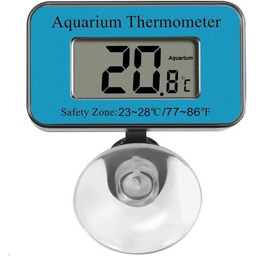 Thermomètre D'aquarium Thermomètre Numérique Étanche Lcd Avec Ventouse Thermomètre De Température De L'eau De Réservoir De Poisson Pour Aquarium (2 Pièces)