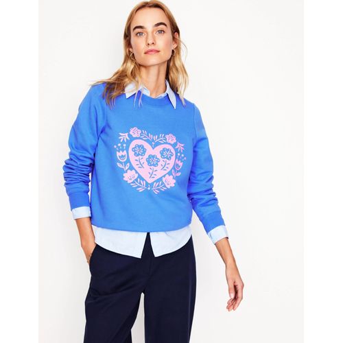 Sweat Hannah Brodé-Bleu Plume De Paon, C?Urs